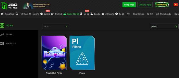 JBO cung cấp trò chơi Plinko tại Game tốc độ