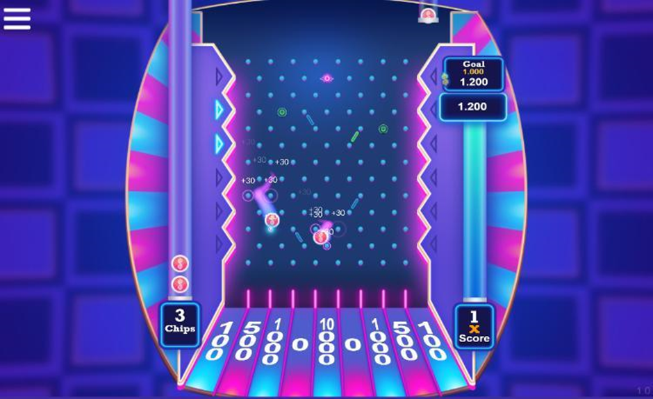 Bóng va chạm các chốt Plinko