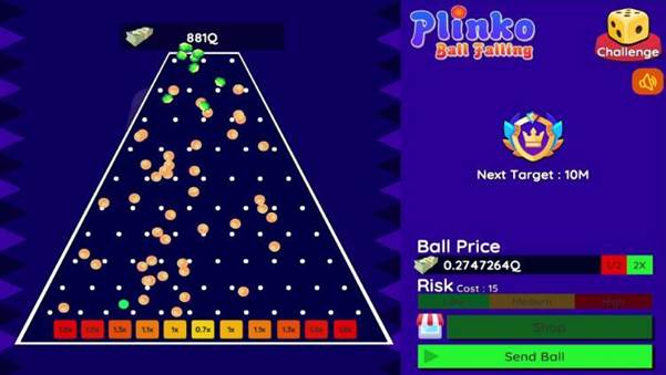 Giao diện Plinko